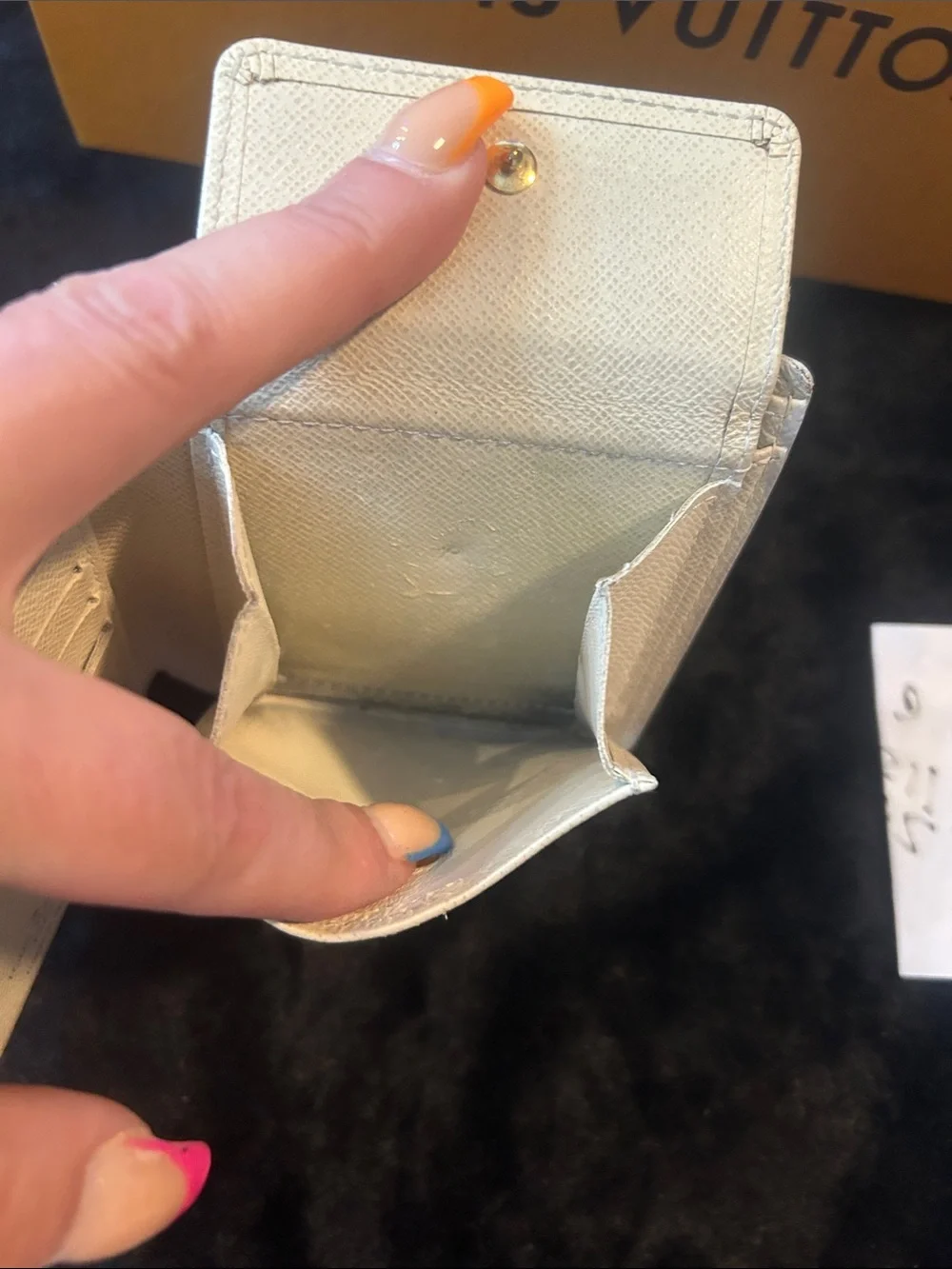 Louis Vuitton Damier Azur Bifold Wallet - Cream and Blue